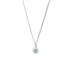 Kirstin Ash | Emerald | May | Birth Stone | Silver | Necklace