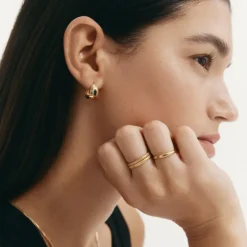 Kirstin Ash | Ink | 18k Gold Plated | Hoop Earrings