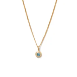Kirstin Ash | Londan Blue Topaz | September | Birth Stone | Gold Plated | Necklace