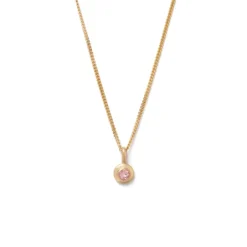 Kirstin Ash | Pink Tourmaline | Oct | Birth Stone | Gold Plated | Necklace