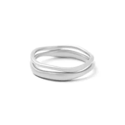 Kirstin Ash | Shift | Stacking | Silver | Ring | Size L