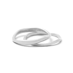 Kirstin Ash | Shift | Stacking | Silver | Ring | Size L