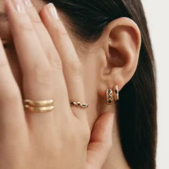Kirstin Ash | Synergy | 18k Gold Plated | Hoop Earrings