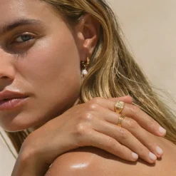 Kirstin Ash | Vacation | Gold Plated | Fresh Water Pearl | Drop | Earrings