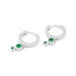 Kirstin Ash IL Mare Droplet Silver CZ Hoop Earrings