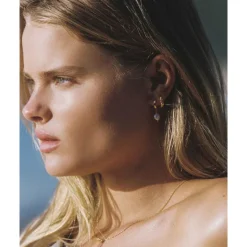 Kirstin Ash Solstice Pearl Hoop Earrings