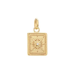 Kirstin Ash Tiny True North Coin | Gold Vermeil