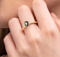 Le Verte 18k Parti Green Sapphire Ring