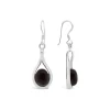 Luna 'Autonoe' Drop Hook Earrings | Sterling | Onyx