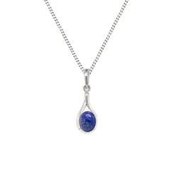 Luna 'Autonoe' Twist Necklace | Silver | Lapis | 45cm