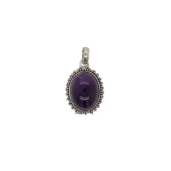 Luna 'Euanthe' Amethyst Cabochon Pendant | Silver OX