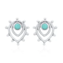 Luna 'Iapetus' Turquoise Stud Earrings