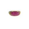 Luna 'Janus' Pink Jade Gold Ring