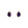 Luna 'Orthosie' Amethyst Pear Shape Earrings