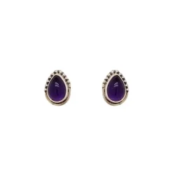 Luna 'Orthosie' Amethyst Pear Shape Earrings