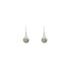 Luna Round Hook Earrings | Silver | Catseye Shell