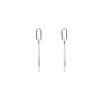 Omnia Long Paperclip Drop Earrings | Strling Silver