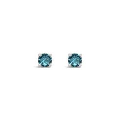 Omnia ‘Multicolor’ Aqua Stud Earrings