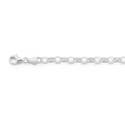 Omnia Oval Belcher Bracelet | Sterling Silver | 19cm