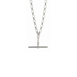 Omnia Oval Belcher T-Bar Sterling Silver - 45cm