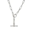 Omnia Paperclip Fob Sterling Silver Chain - 45cm