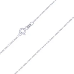 Omnia Sterling Silver 1:3 Figaro 45cm Chain