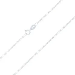 Omnia Sterling Silver Cable Chain 40cm