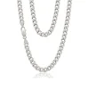 Omnia Sterling Silver Diamond Cut Curb Chain - 50cm