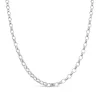 Omnia Sterling Silver Oval Belcher Chain - 50cm