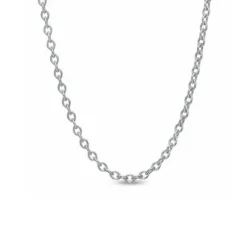 Omnia Sterling Silver Round Cable Chain - 45cm