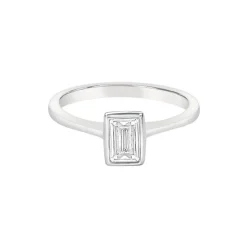 Promise 'Empire' Emerald Cut Solitaire Ring | Silver CZ | PRIMARY