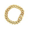 Revolution 22cm Curb Link Steel Yellow Gold Plated Chain