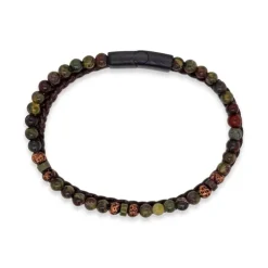 Revolution Jasper & Leather Bracelet