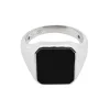 Revolution Silver Onyx Signet Ring