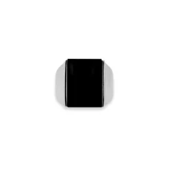 Revolution Sterling Silver Onyx Signet Ring