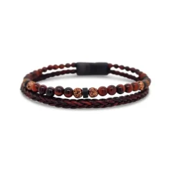Revolution Tigers Eye & Leather Bracelet