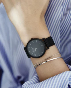 Rosefield Mercer Black Mesh Watch