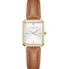 Rosefield Octogon XS White Sunray Dial Gold-Toned Watch