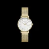 Rosefield Small Edit Mesh Gold Watch