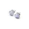 SGC Love Claw Blue Lace Agate Earrings