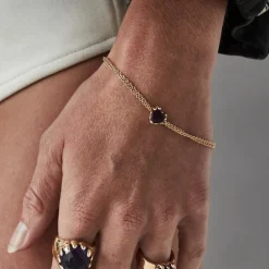 SGC Love Claw Dk Amethyst Stg YG Plate Blet 17+3cm