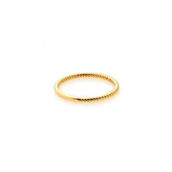 Silk + Steel | Mini Rope | Superfine | Gold Plated | Ring | Size O