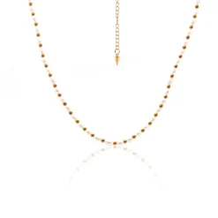 Silk & Steel Amalfi Beaded Necklace | Gold