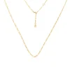 Silk & Steel Figaro Fine Necklace | Gold