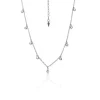 Silk & Steel Glimmer Necklace | CZ | Stainless Steel
