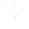 Silk & Steel Gold Mini Turquoise Necklace | Gold