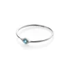 Silk & Steel Keepsake Blue Topaz Silver Ring