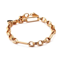 Silk & Steel Luxe Fob Chain Bracelet | Gold
