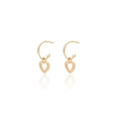 Silk & Steel Mini Cutout Heart Earrings