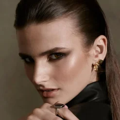 Silk & Steel Olympia Pyramid Spike Earrrings | Silver RH